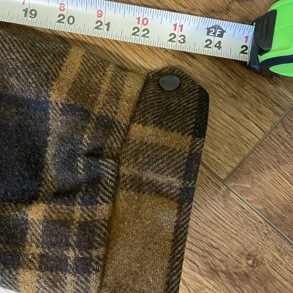 Men's WOOL SHEEPSKIN Plaid Coat LAND-N-LAKES Coat Vintage Men's Sheepskin Jacket